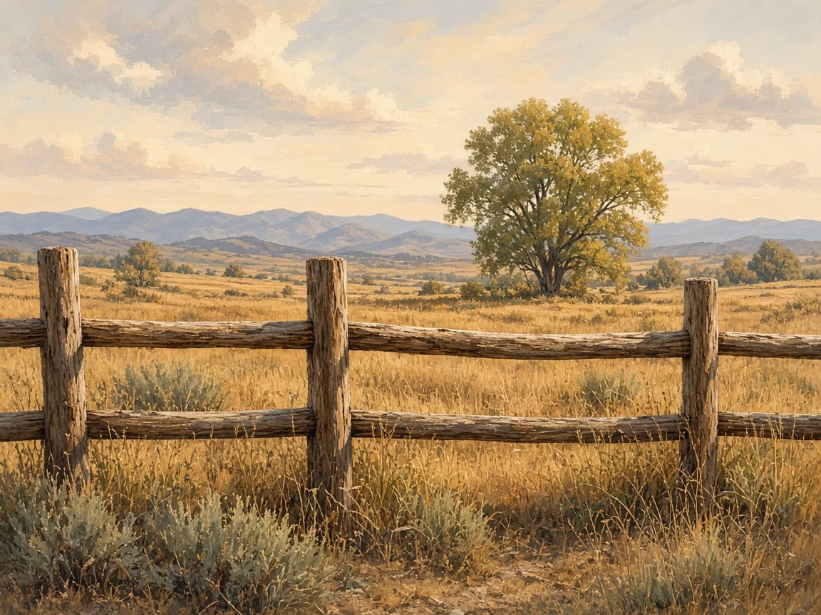 Split rail fence