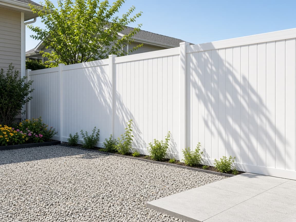 Vinyl privacy fence