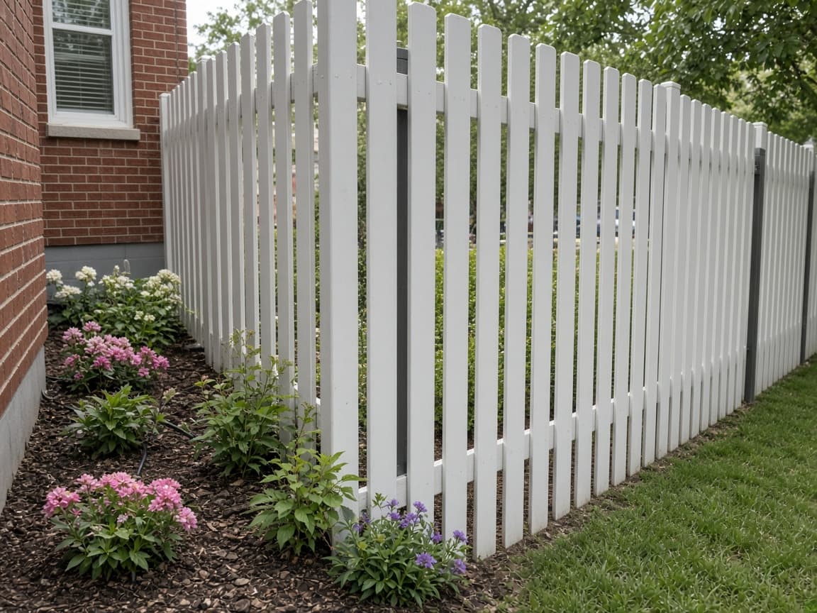 Vinyl semi-privacy fence